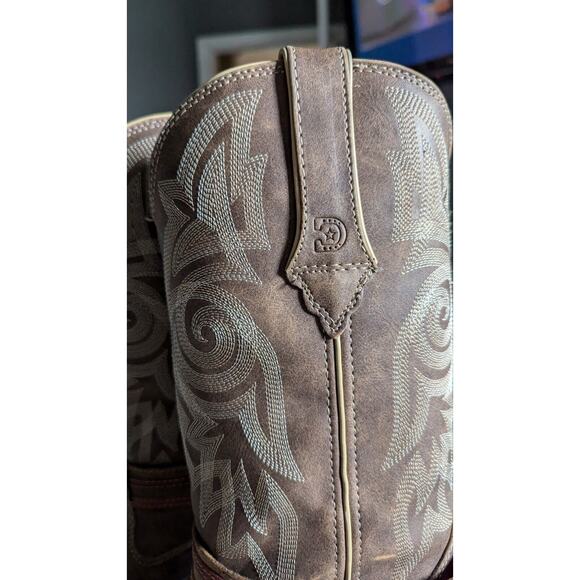 Durango Crush American Flag Strap Cowboy Boots Women 7.5 Brown Western Rodeo - Picture 11 of 16
